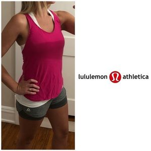 Lululemon Loose Racerback Tank, pink, sz 6